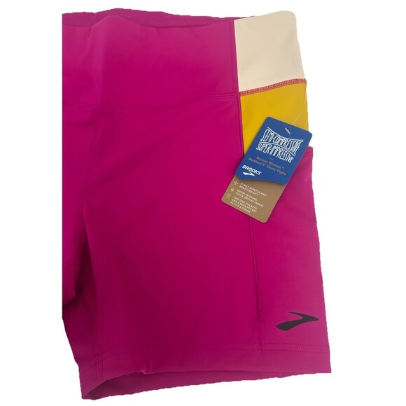 Women's Brooks Method 5" Short Tight Shorts Mauve/sand/sundial Size XL New - Picture 5 of 16